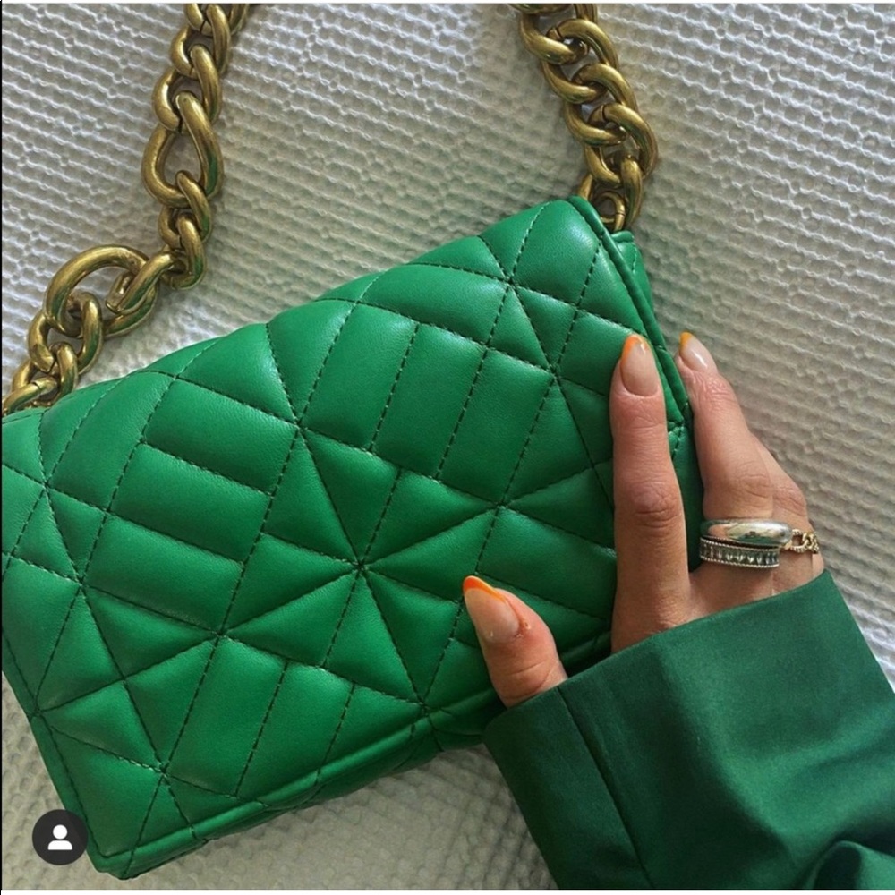 NWT Zara Quilted Chain Strap Shoulder Bag